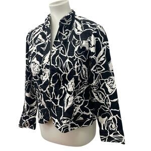 Coldwater Creek Petite Medium PM Lightweight Long Sleeve Cotton Blend Jacket